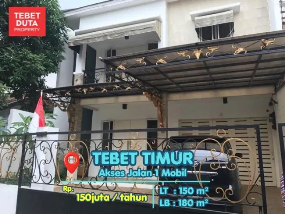 Disewakan Rumah Tebet Timur Siap Huni Bangunan Baru Lokasi Strategis Jalan 1 Mobil