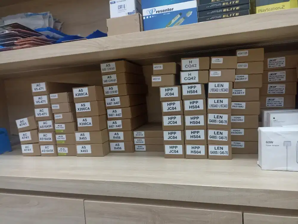 Ready Adaptor Charger dan Baterai Laptop Termurah