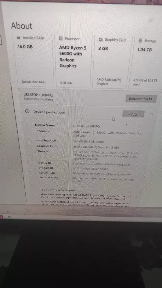 WTS SATU SET PC DAN MONITOR