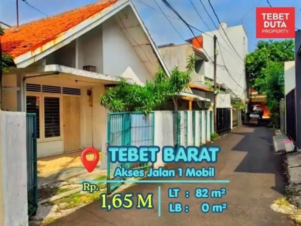Dijual Tanah Kavling Tebet Barat Lokasi Strategis Nyaman Jalan 1 Mobil