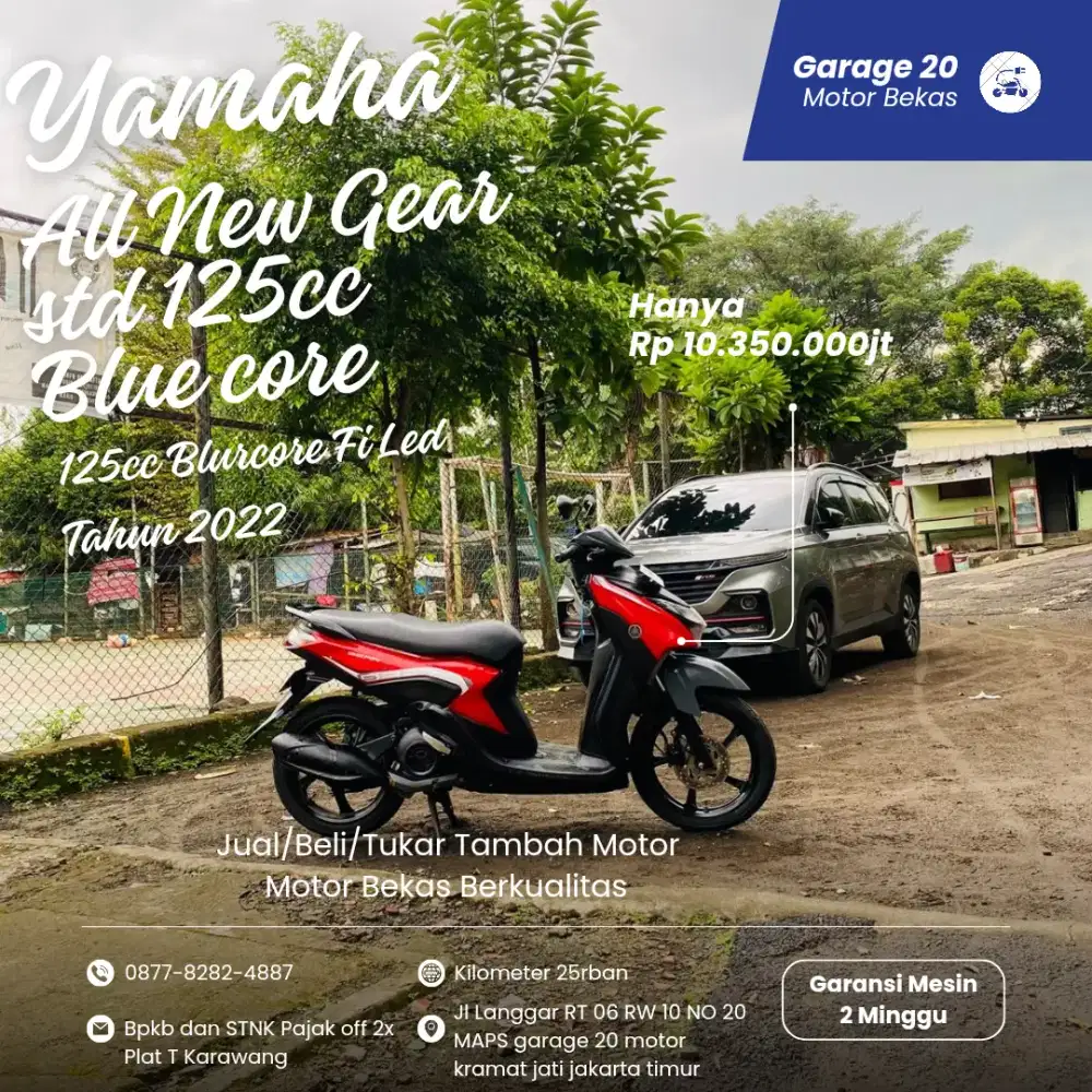 Yamaha Gear 125cc Bluecore Fi Tahun 2022 Pajak Off