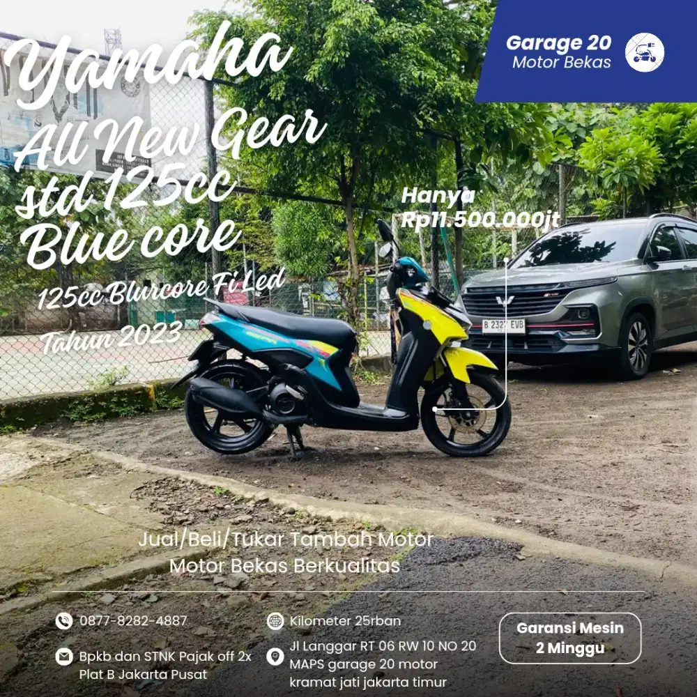 Yamaha Gear 125cc Blurcore Fi Tahun 2023 Pajak Off