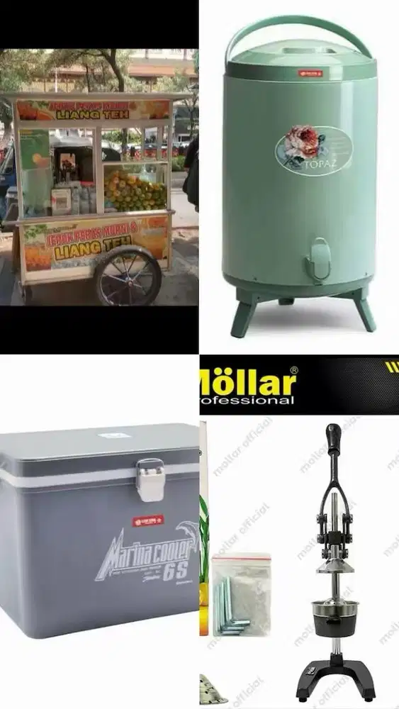 Di jual satu set perlengkapan dagang es