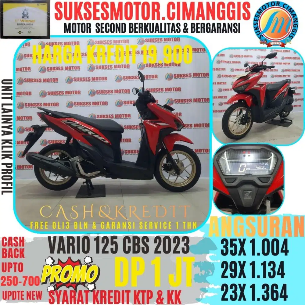 VARIO 125 CBS PROMOTERMURAH CASHBACK UPTO700RB BERGARANSI SERVICE