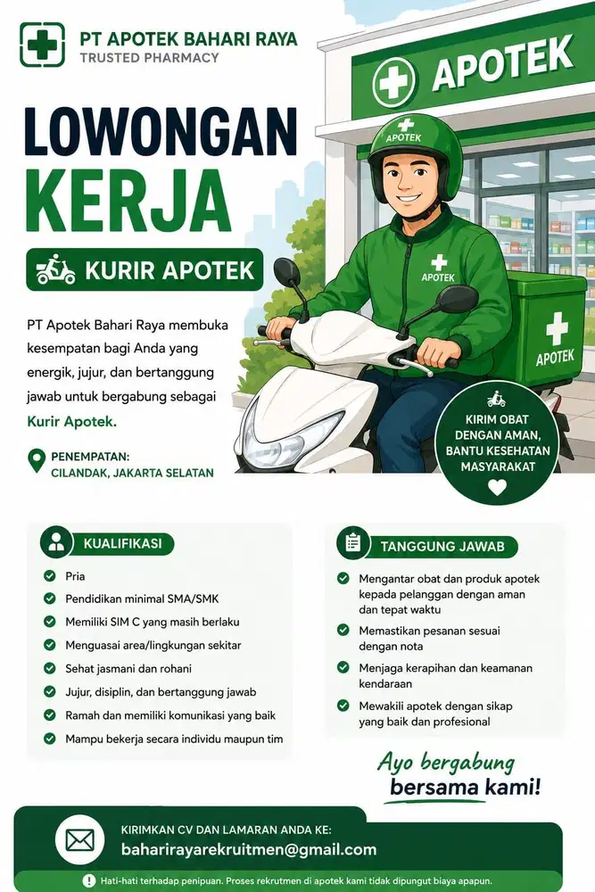 Lowongan Kerja Kurir Apotek