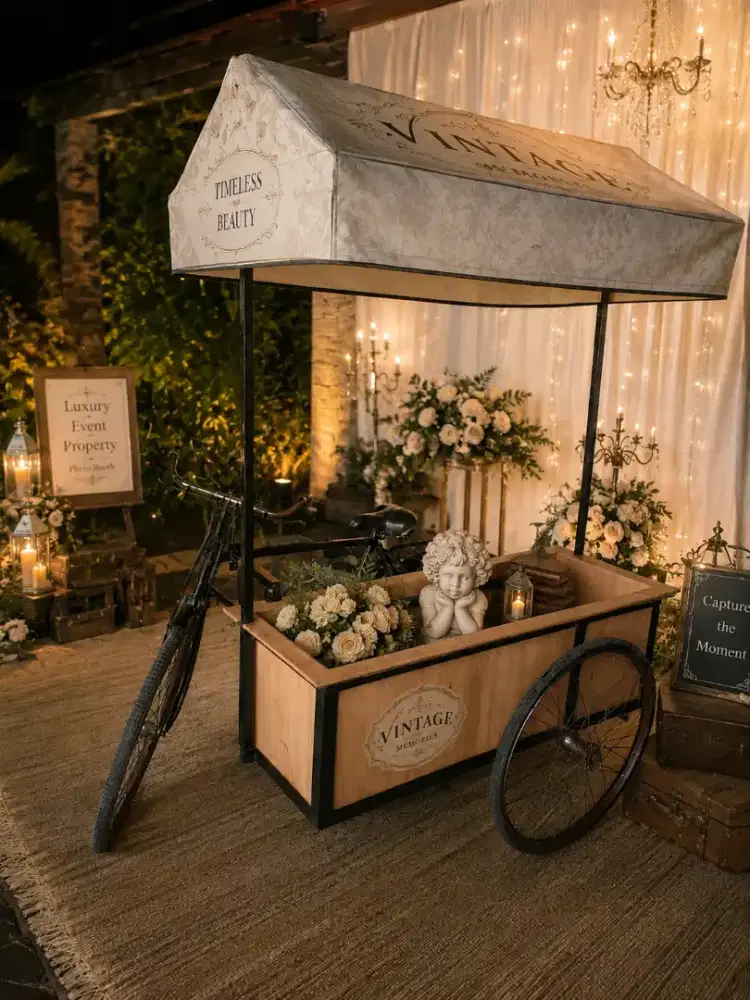 Becak Sepeda Ontel Multifungsi  Jualan Keliling/ Dekor Unik/Foto Both