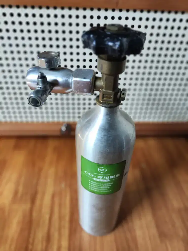 Paket Tabung CO2 Aquascape 1L UP Aqua Aluminium + Regulator Kandila