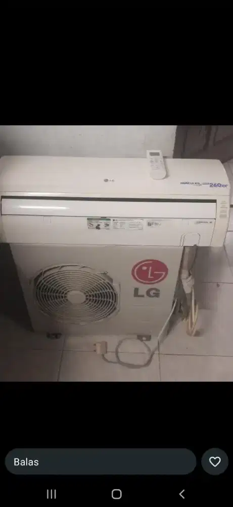 Ac LG ½ Pk Low watt, cuma 260 Watt, Mulus no minus, Ac dingin