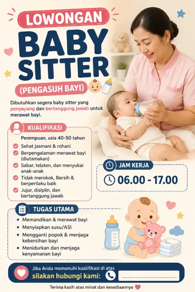 Lowongan Bebysister area Cakung & Sekitarnya