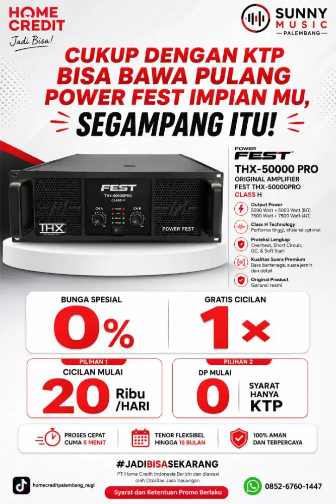 PROMO KREDIT KREDIT CASH POWER FEST THX-50000 PRO
