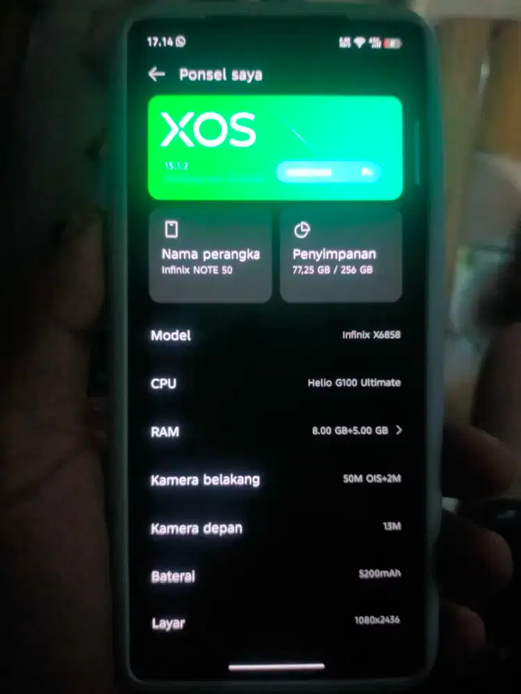 Infinix note50 8/256