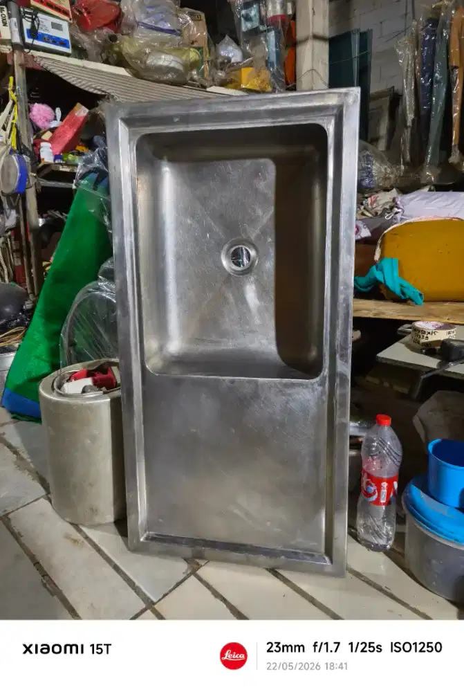 WESTAFEL SINK STAINLESS 100X50X15 BEKAS SEKEN LIKE NEW
