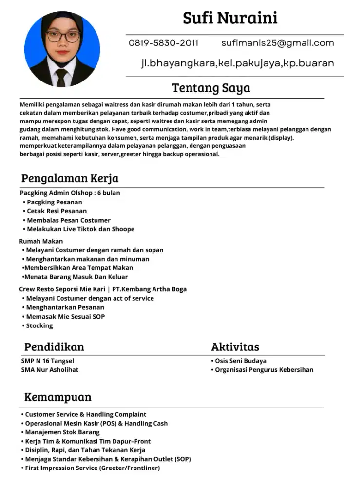Sedang cari pekerjaan