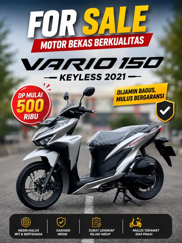 [DP MURAH 500] VARIO 150 KEYLESS 2021 BARANG MULUS