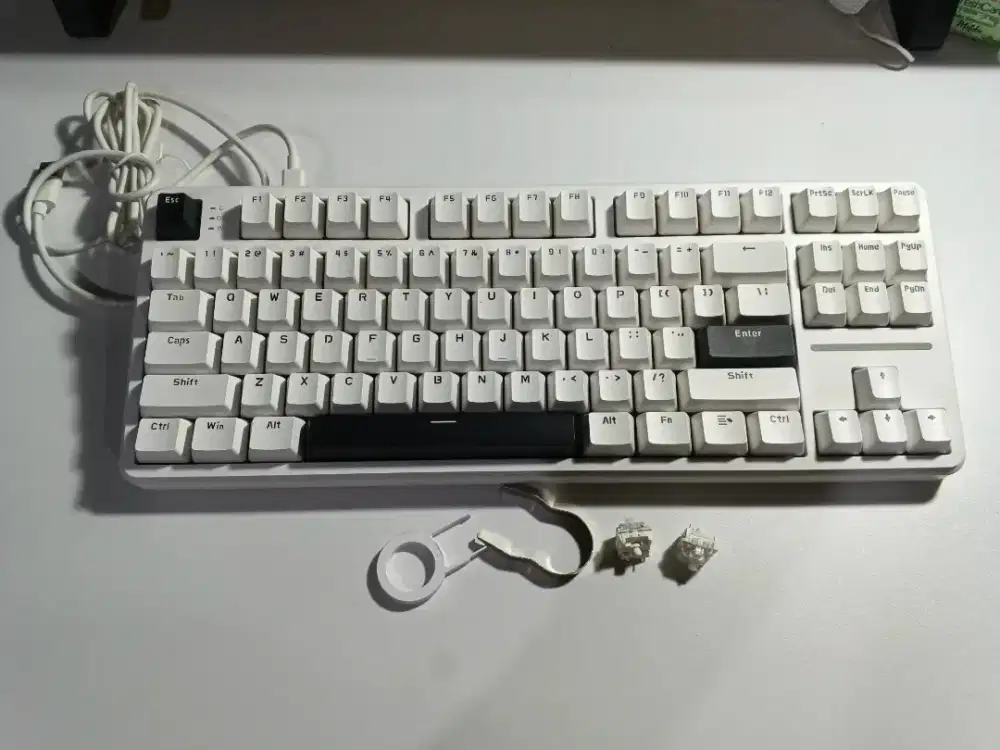 Vortex Mono Series 87 / TKL White Mechanical Keyboard