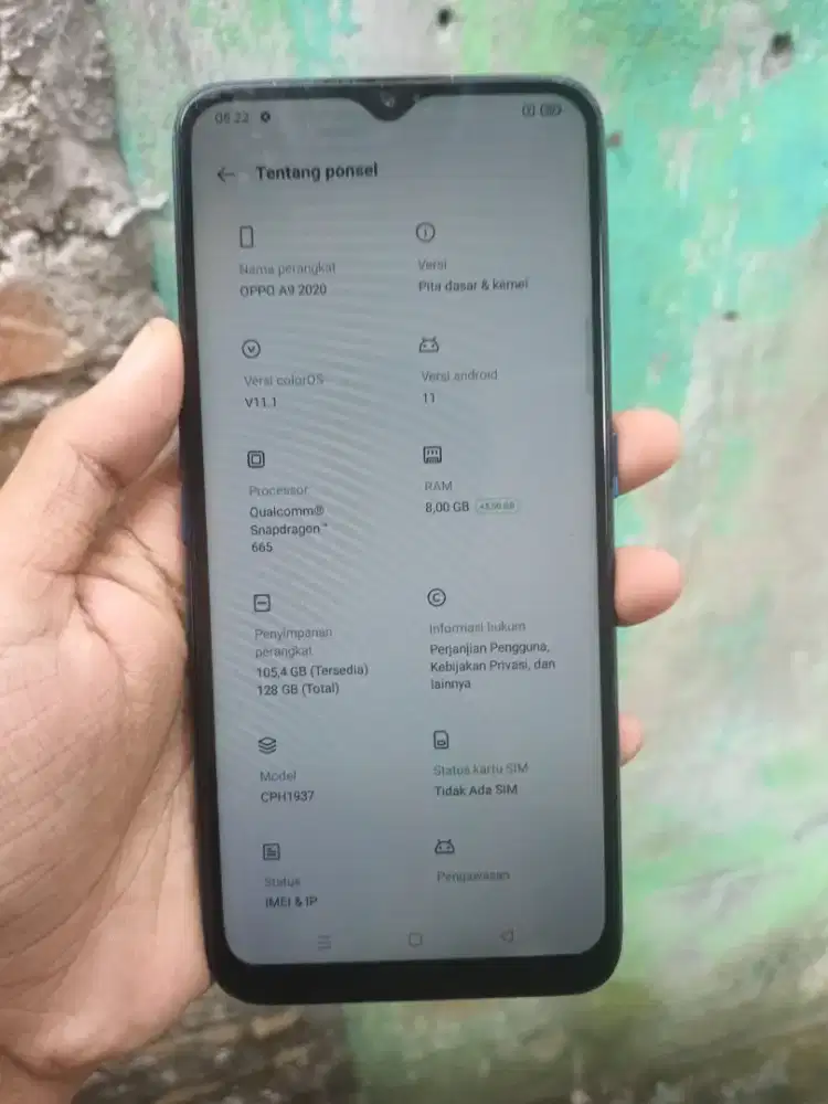 Oppo a9 2020 8+5/128 batangan