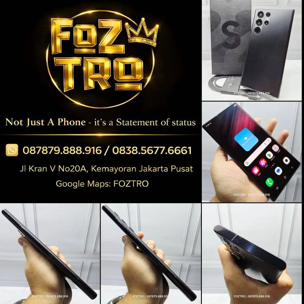 Samsung Galaxy S22 Ultra 12/512GB Black Fullset Resmi NO Minus