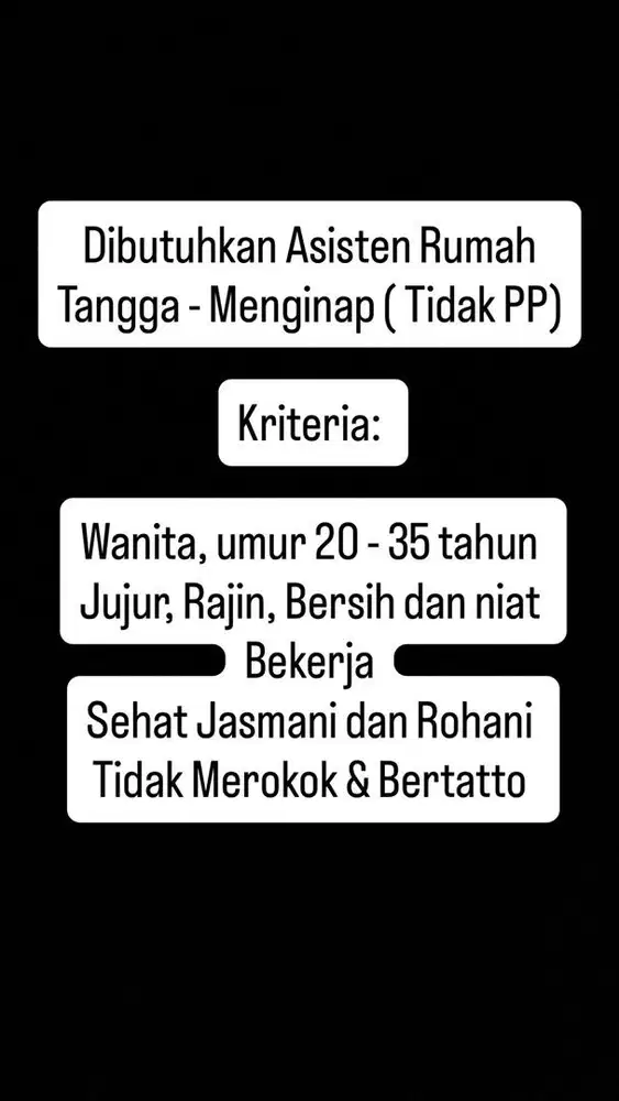 Lowong PRT - Bekasi (Cikunir)