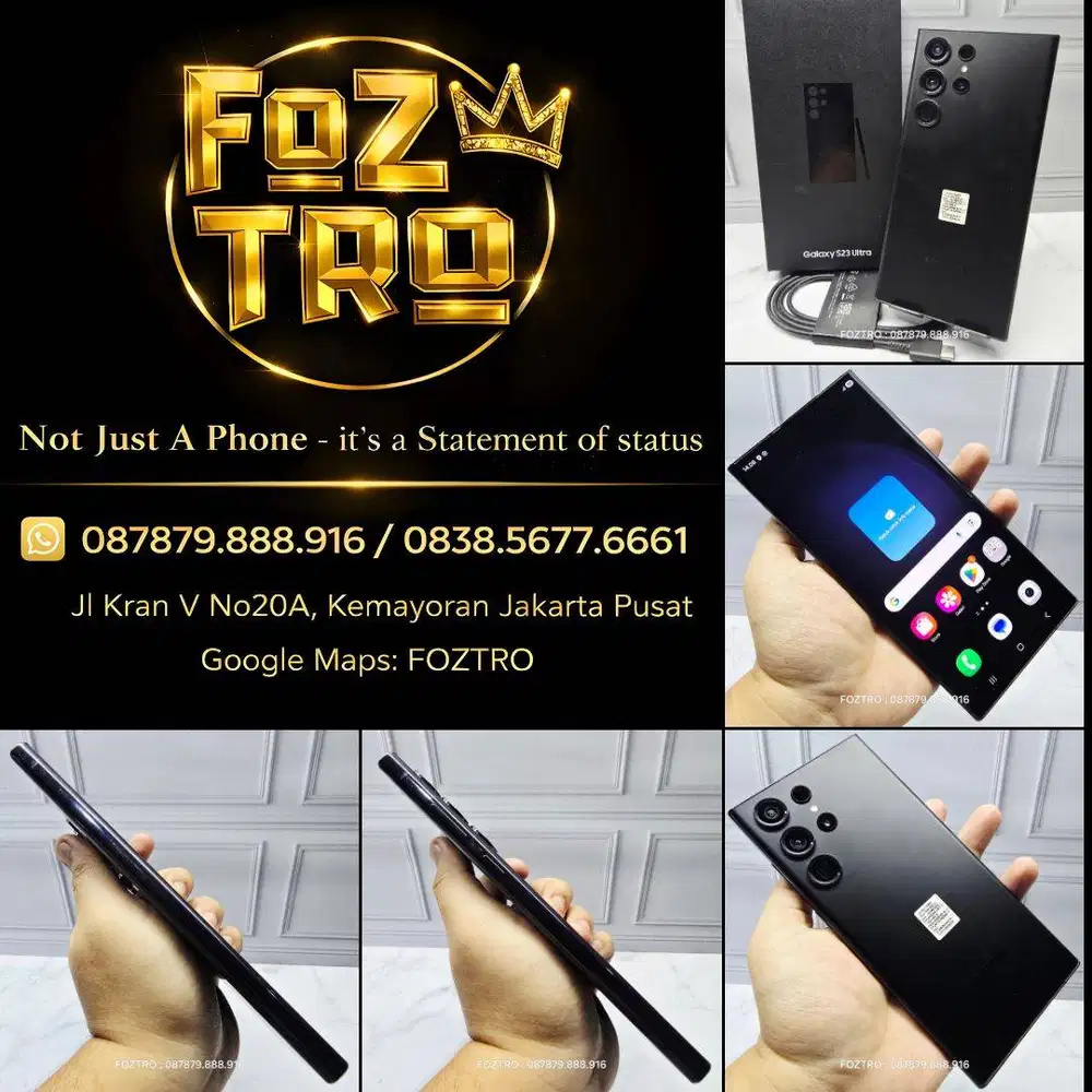 Samsung Galaxy S23 Ultra 12/256GB Black Fullset Resmi No Minus