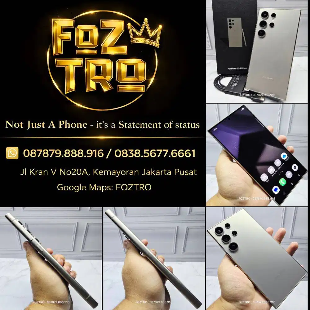 Samsung Galaxy S24 Ultra 12/256GB Grey Fullset Resmi No Minus