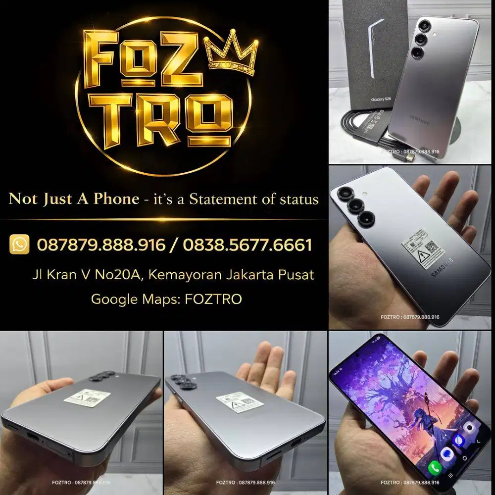 Samsung Galaxy S25 12/256GB Silver Fullset Mulus Resmi SEIN No Minus