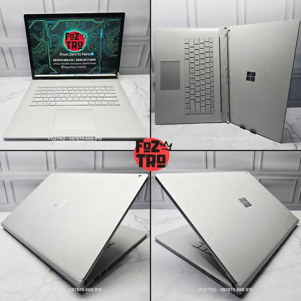 Dual VGA! Laptop 2in1 Microsoft Surface i7 Nvidia GTX1060 16/512GB