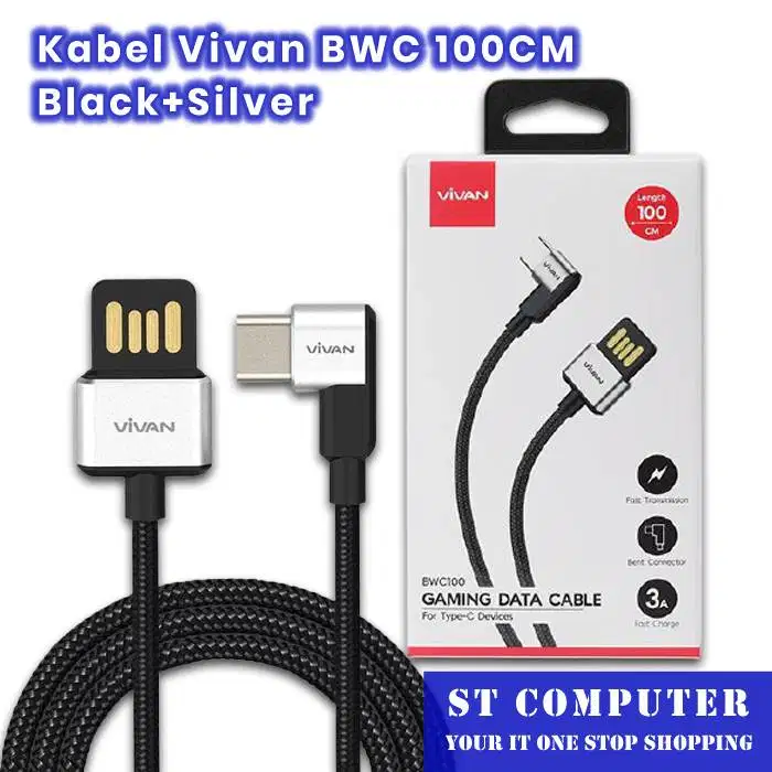Kabel Vivan BWC 100CM Black Silver