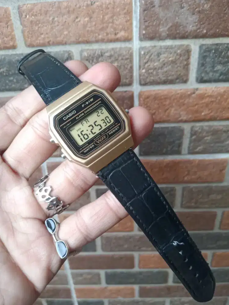 Jual Jam Casio F91w Gold