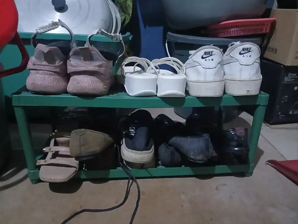 rak sepatu plastik 2 susun