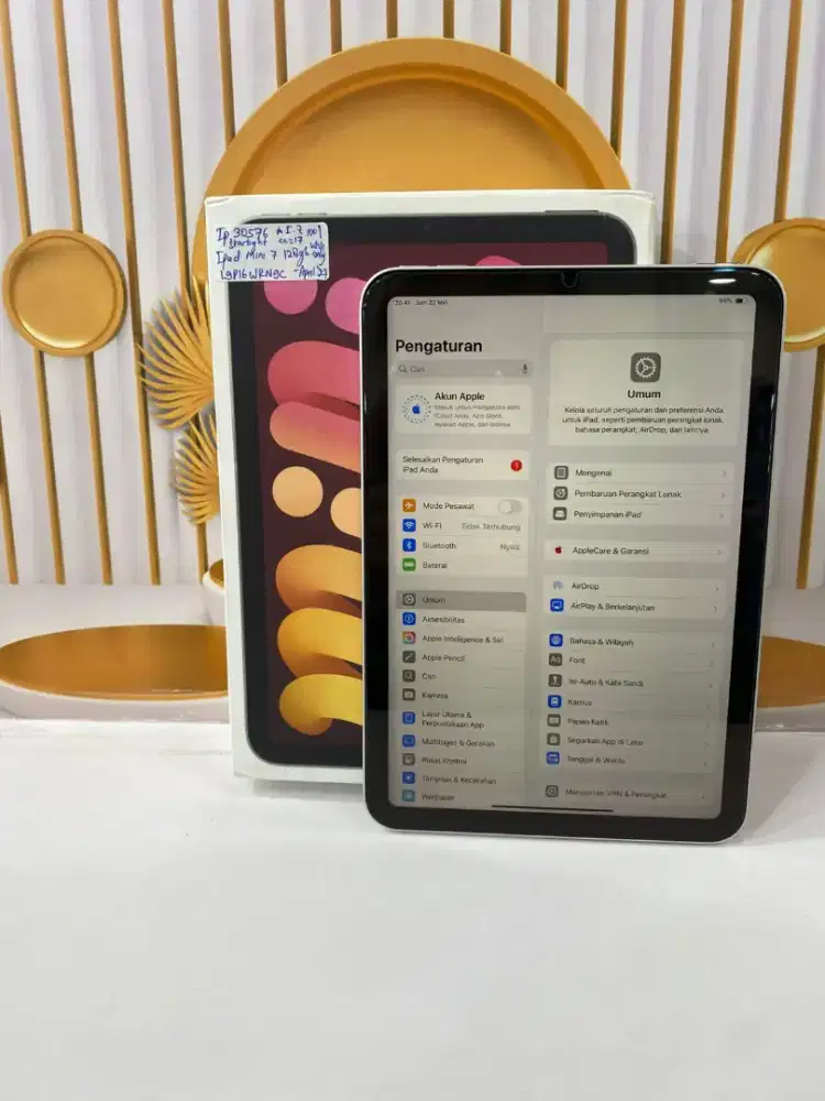 iPad mini 7 128gb Warna silver second bergaransi