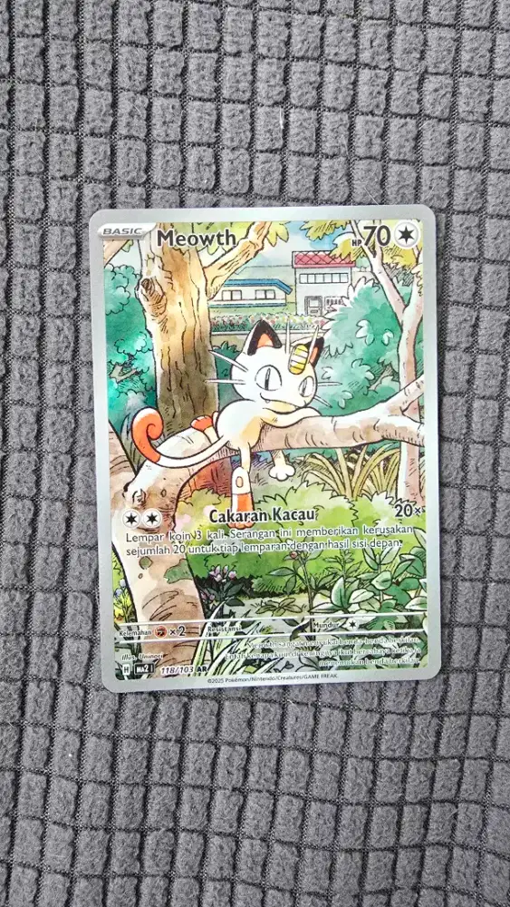 Kartu Pokémon TCG Bahasa Indonesia Meowth IR AR MA2 118/103