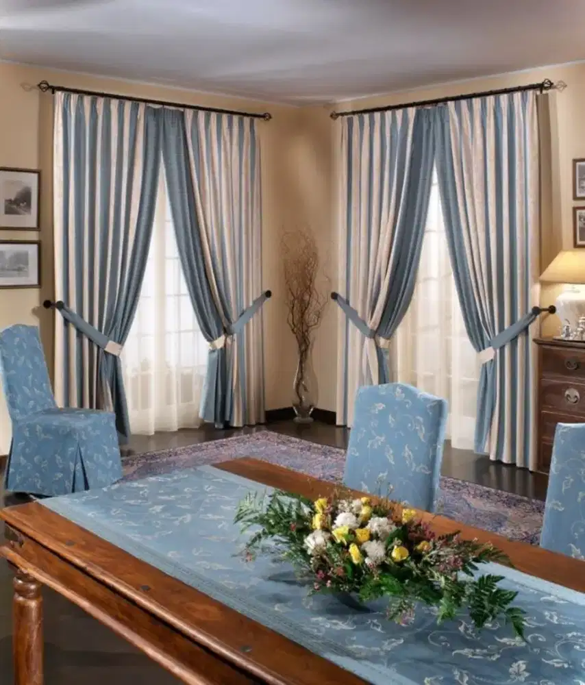 Pasang gordyn gorden murah vertikal roll blind jasa wallpaper dinding