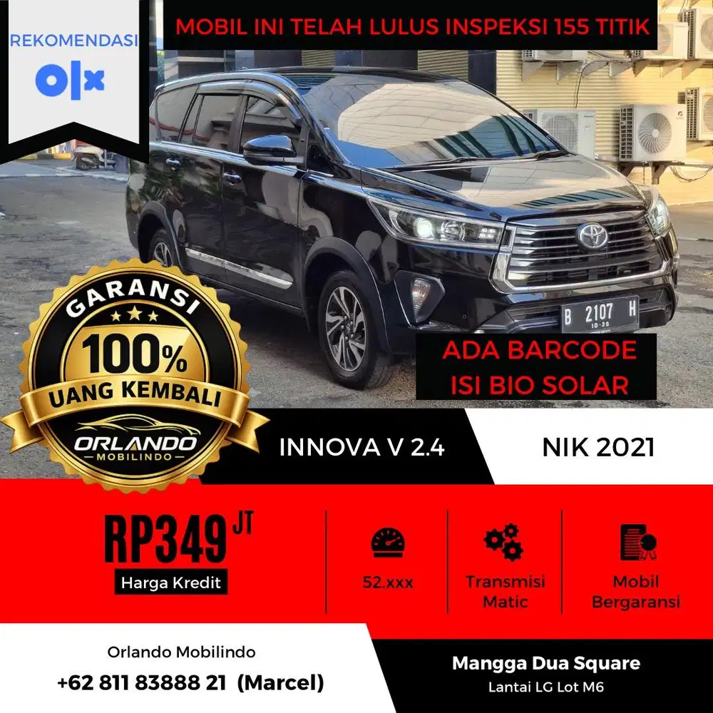 ( isi BIO SOLAR) TOYOTA INNOVA 2.4 V AT 2021/2022