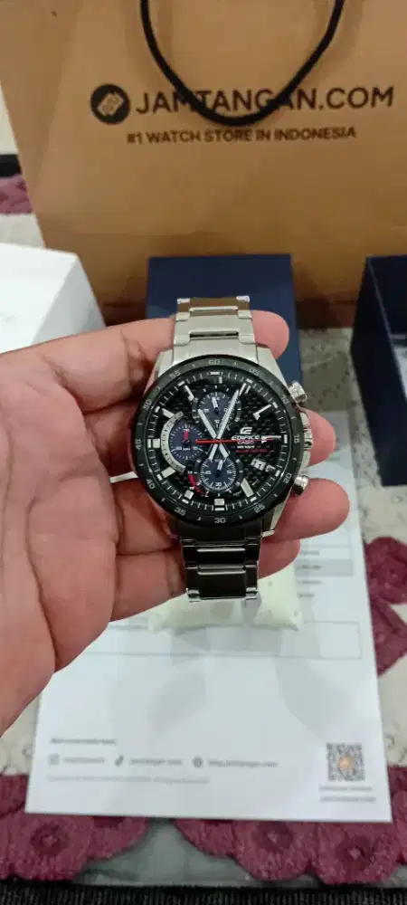 Jam tangan Casio Edifice EQS-900DB Solar Touch (Masih Mulus Baru)