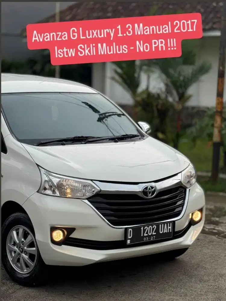 KM low 55rb - Avanza G 1.3 Luxury Manual 2017 pk an 2018 istw bandung