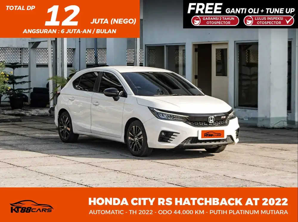 [BERGARANSI] HONDA CITY RS HATCHBACK MATIC TAHUN 2022 PUTIH GENAP