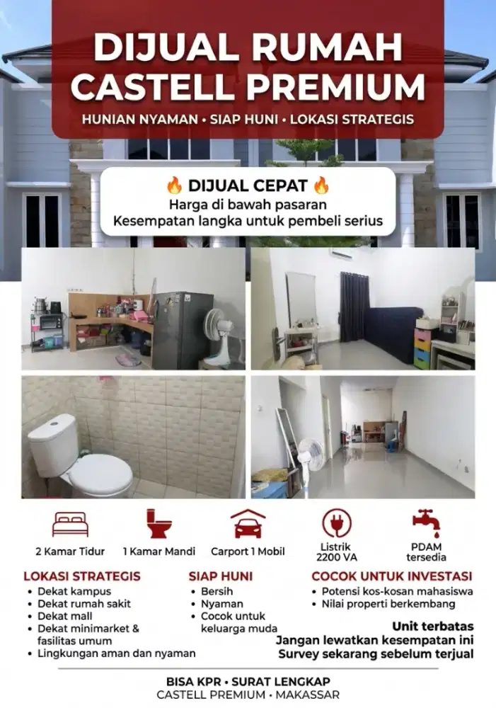 Dijual cepat Rumah di Makassar (dibawah harga pasaran)