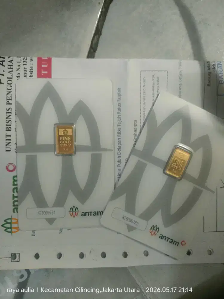 Emas antam 1gr certieye 2026