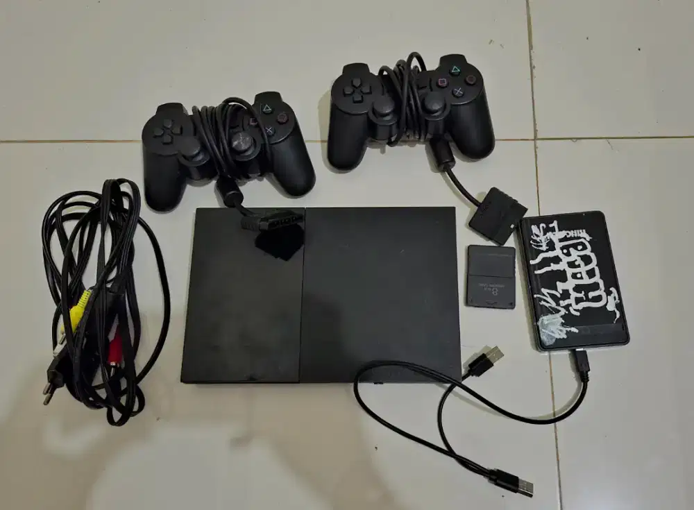 SECCOND PS2 SLIM MURAH FULL SET MASI MULUS