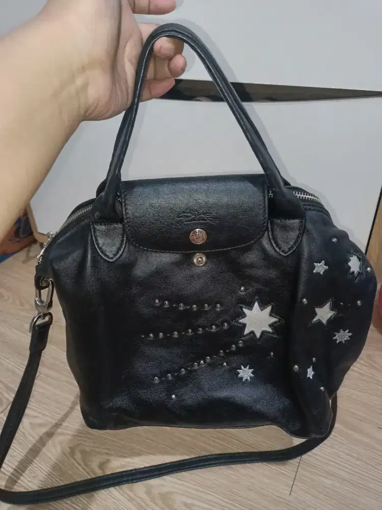 Preloved Longchamp Stars Cuir