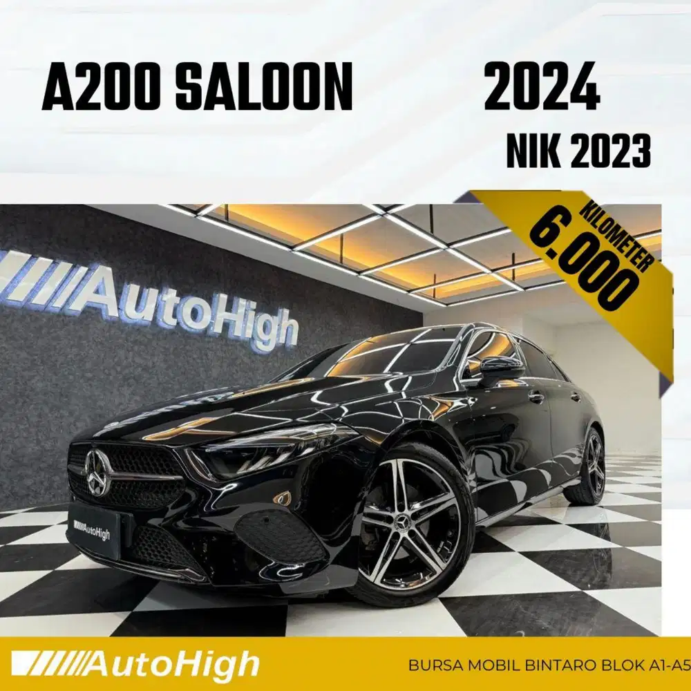 DP10% [Km6.000] A200 Saloon Sunroof 2023 Black Reg 2024 #AUTOHIGH