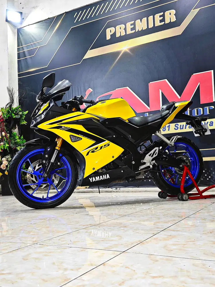 Yamaha R15V3 Yelow edition 2018 limited km.18rb.Anugerah motor rungkut