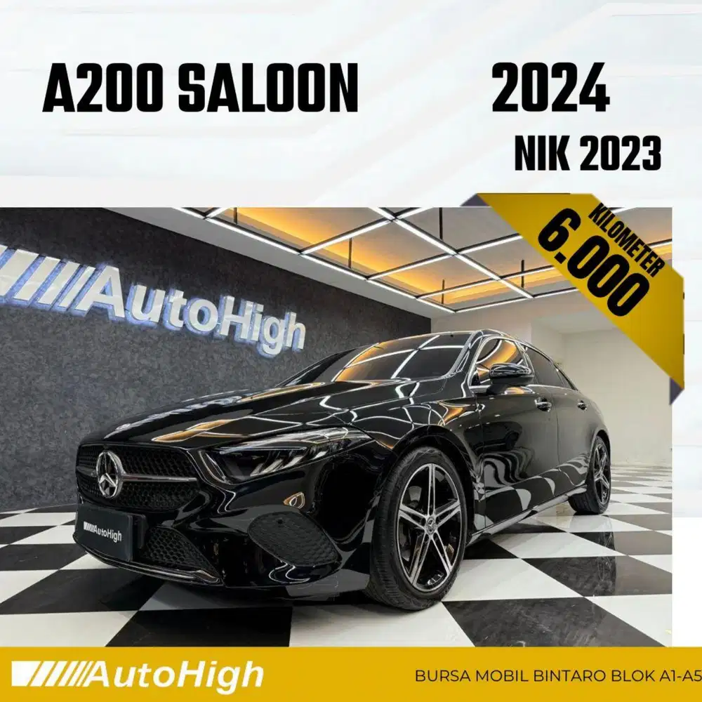 DP10% [Km6.000] A200 Saloon Sunroof 2023 Black Reg 2022 #AUTOHIGH