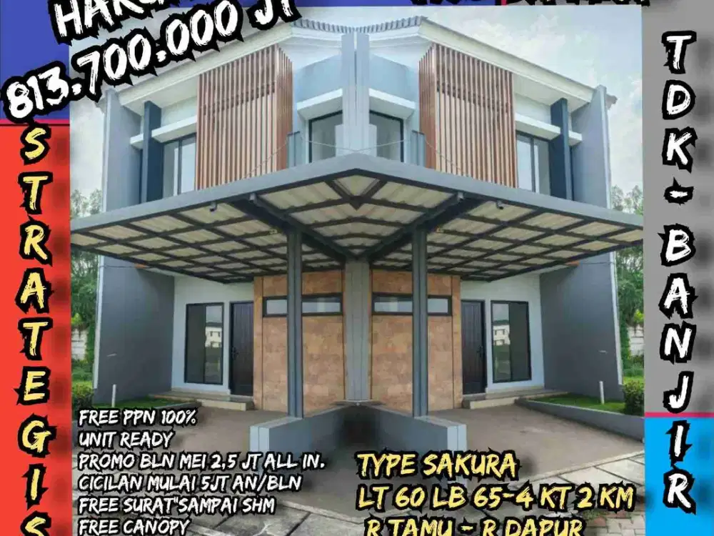 Cluster Sakura, Hunian 2 Lantai Mewah utk Rumah Masa depan anda.