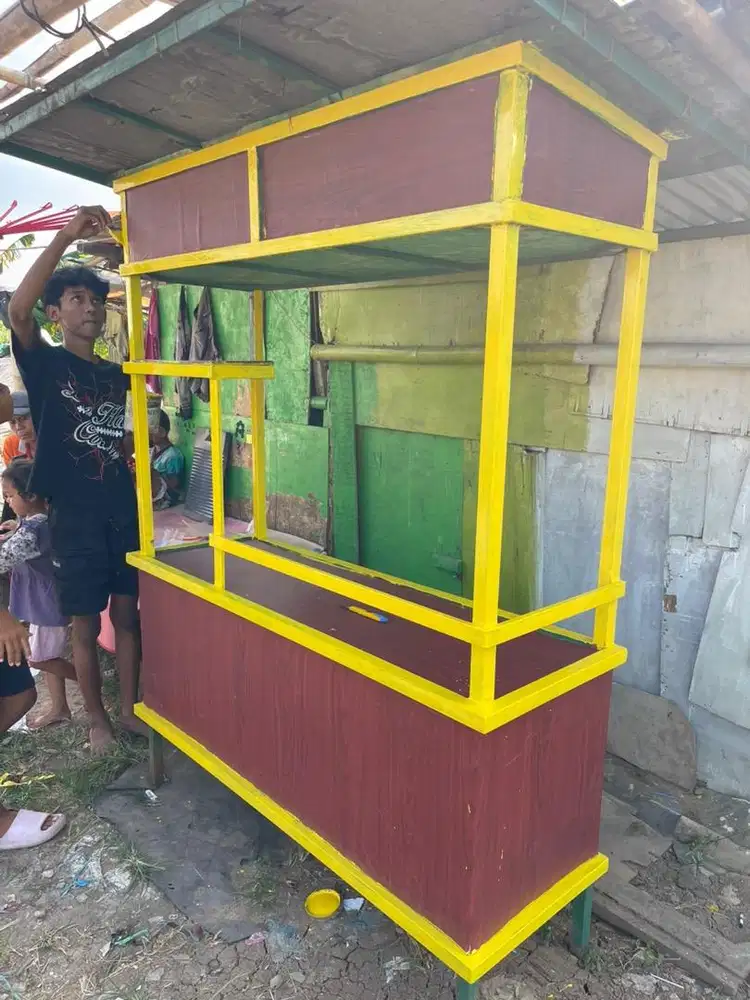 Gerobak jualan bahan besi kokoh bgt