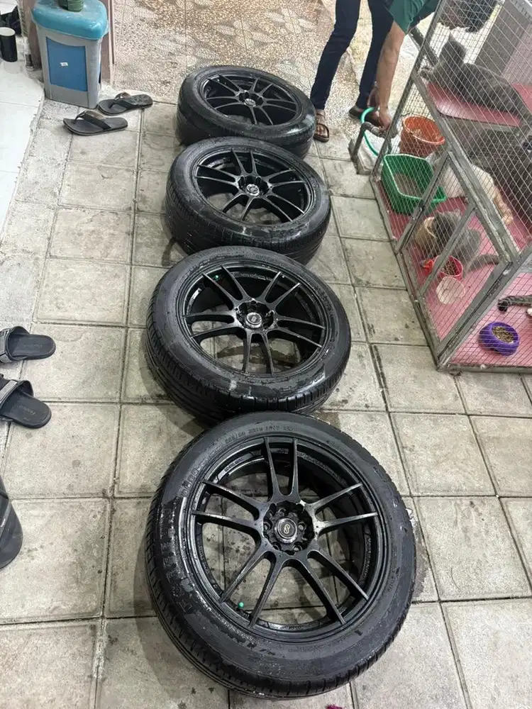 velg r18 enkei set ban pcd 5x114/112 ban forceum