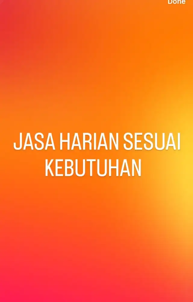 Saya menawarkan jasa harian