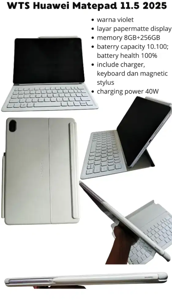 Huawei MatePad 11.5 Resmi - Mulus Pemakaian 8 Bulan [Fullset]