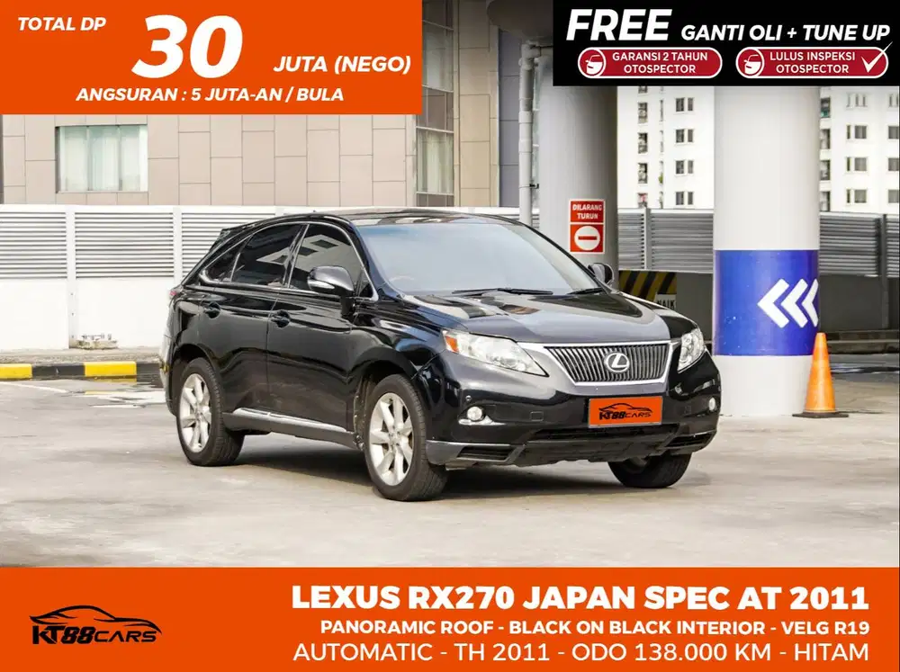[BERGARANSI] LEXUS RX200 JEPANG MATIC TAHUN 2011 GENAP HITAM