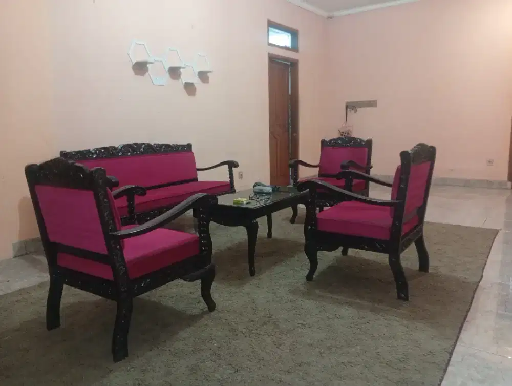 Sofa jati model 80'an, vintage jati